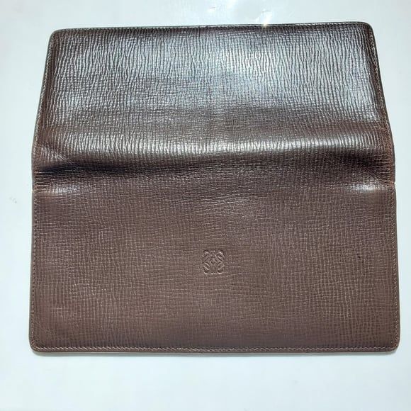Loewe Wallet Long Slim Bifold Brown Calf Leather Soft Quiet Luxury Minimalist - Picture 3 of 12